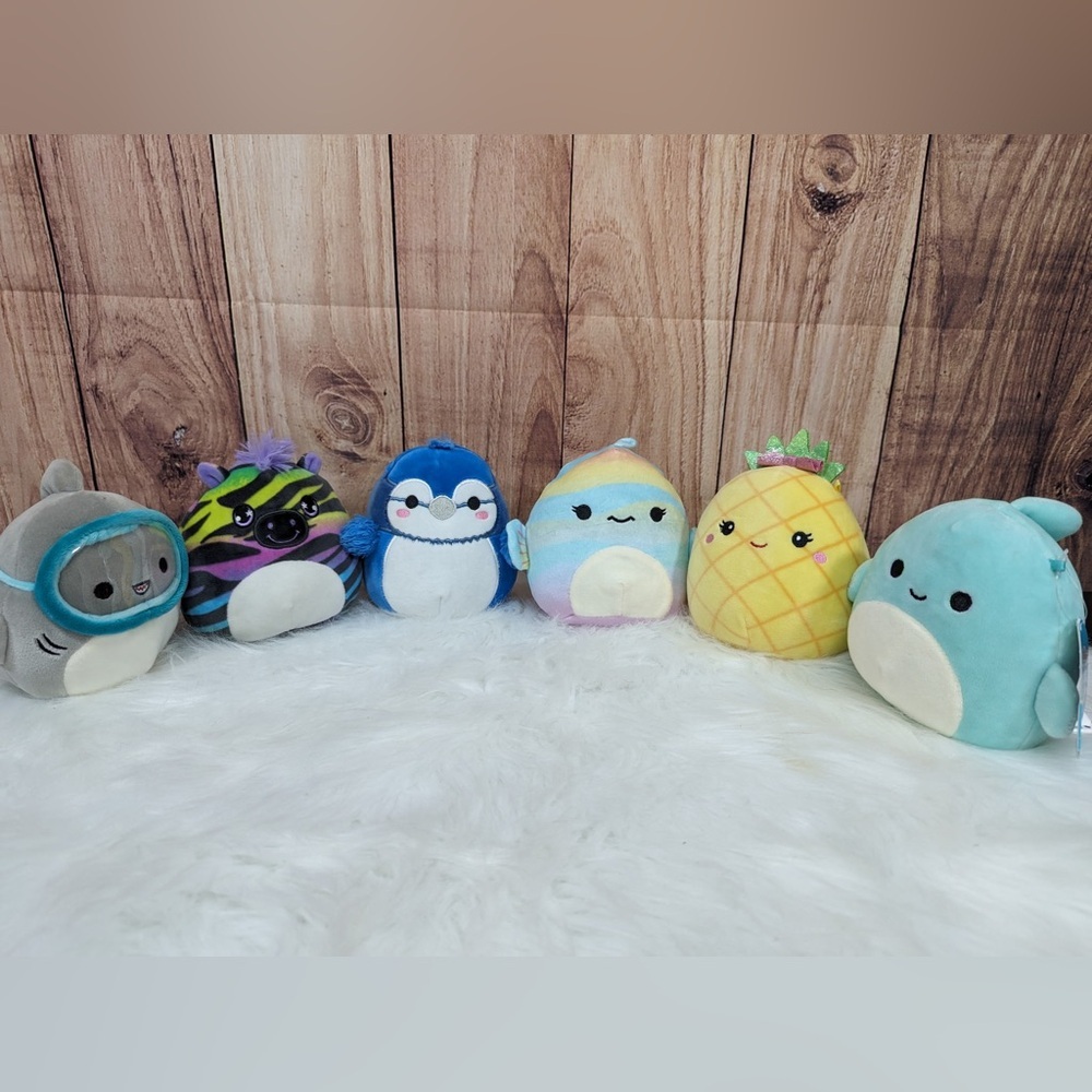 Set of 6 squishmallows all about 5-6” NWT